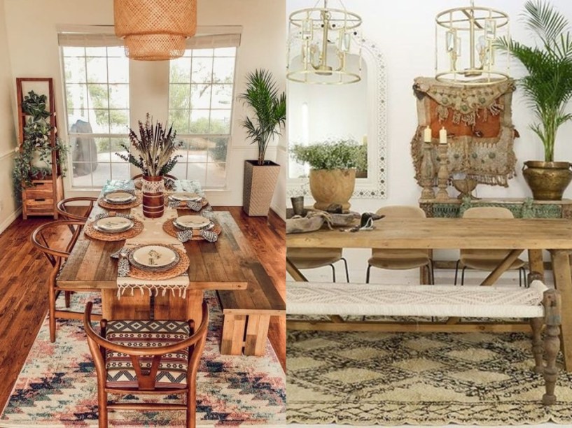 42 salas de jantar em estilo boho para se inspirar