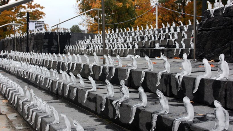 Essas esculturas de gelo alertam sobre crise climáticas