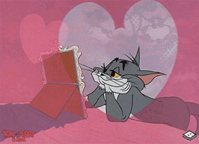 tom-and-jerry-amor-dia-dos-namorados-tenor Gato tom olhando apaixonado para foto