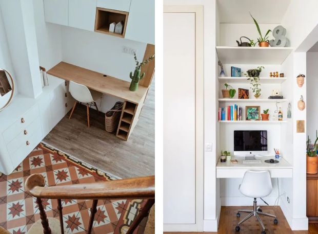 45 home offices em cantinhos inesperados