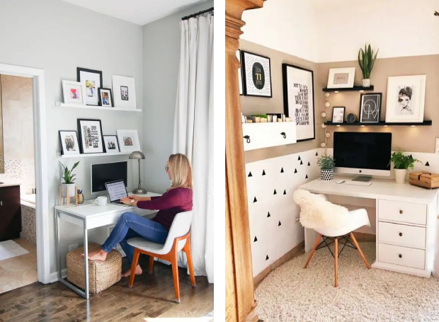 45 home offices em cantinhos inesperados