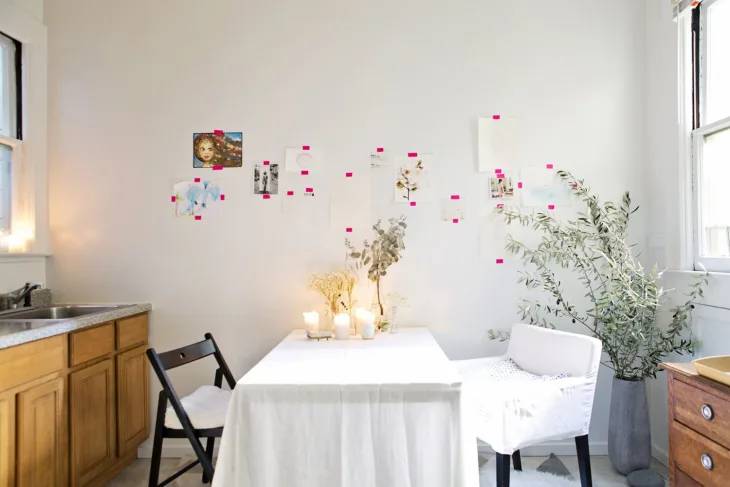 Fita adesiva na decoração