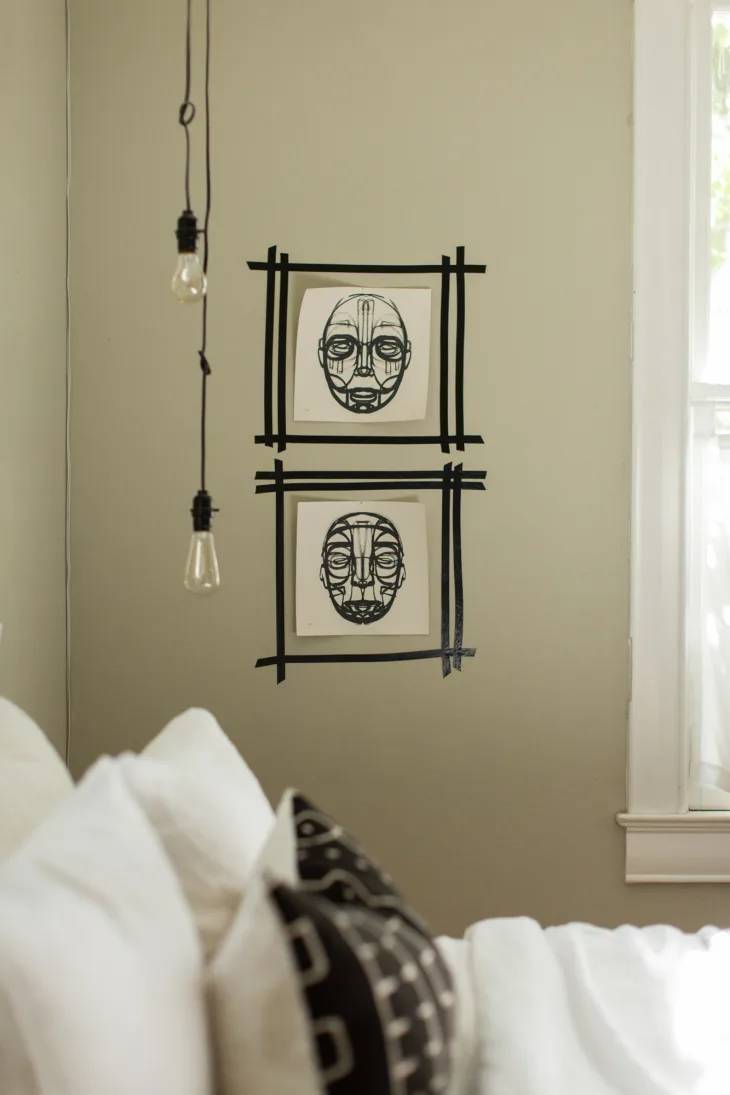 Fita adesiva na decoração