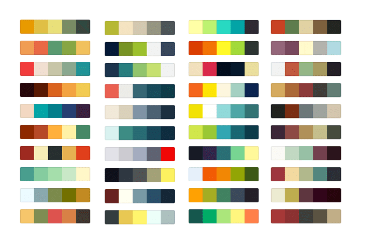 Paletas de cores