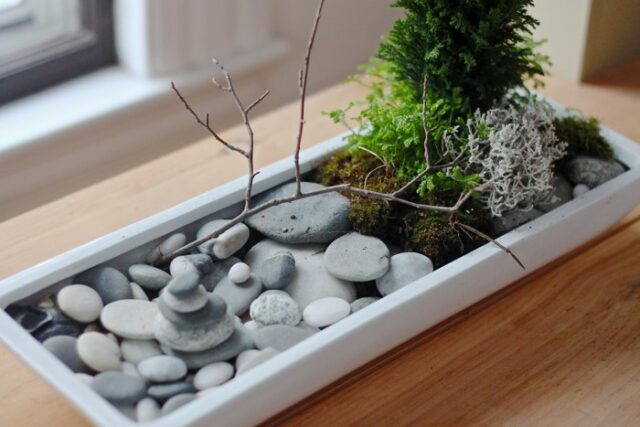 DIY: como fazer um mini jardim zen e inspirações