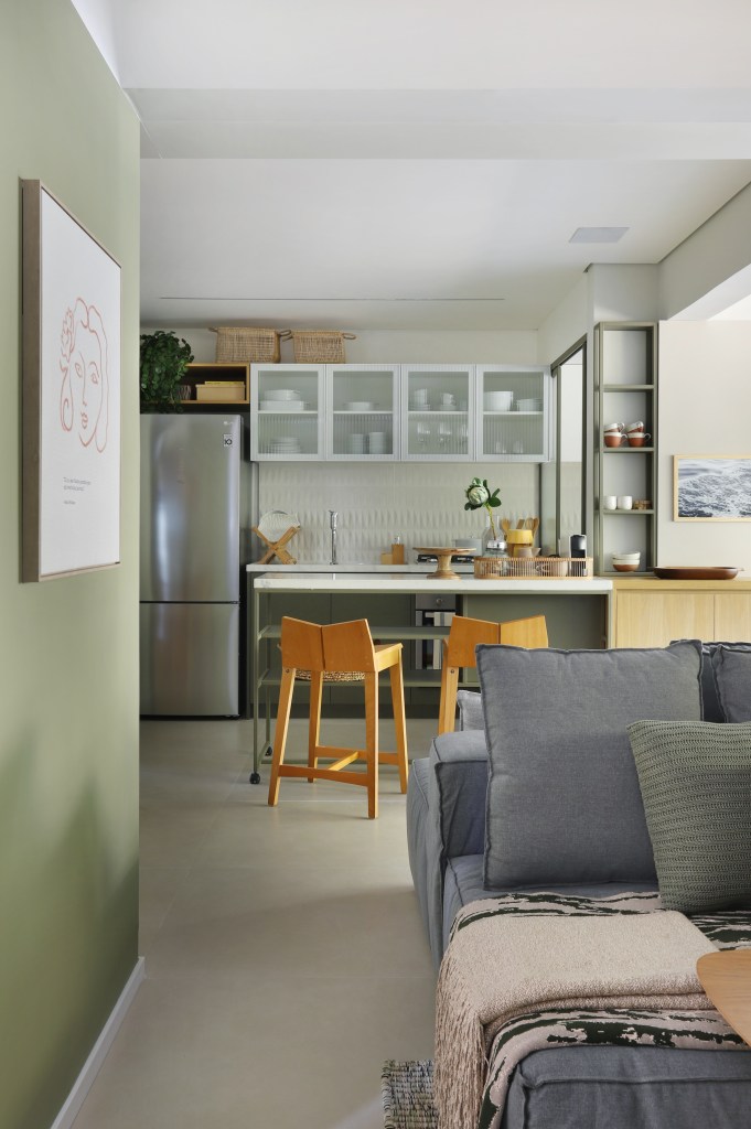 Cozinha integrada com sala de estar