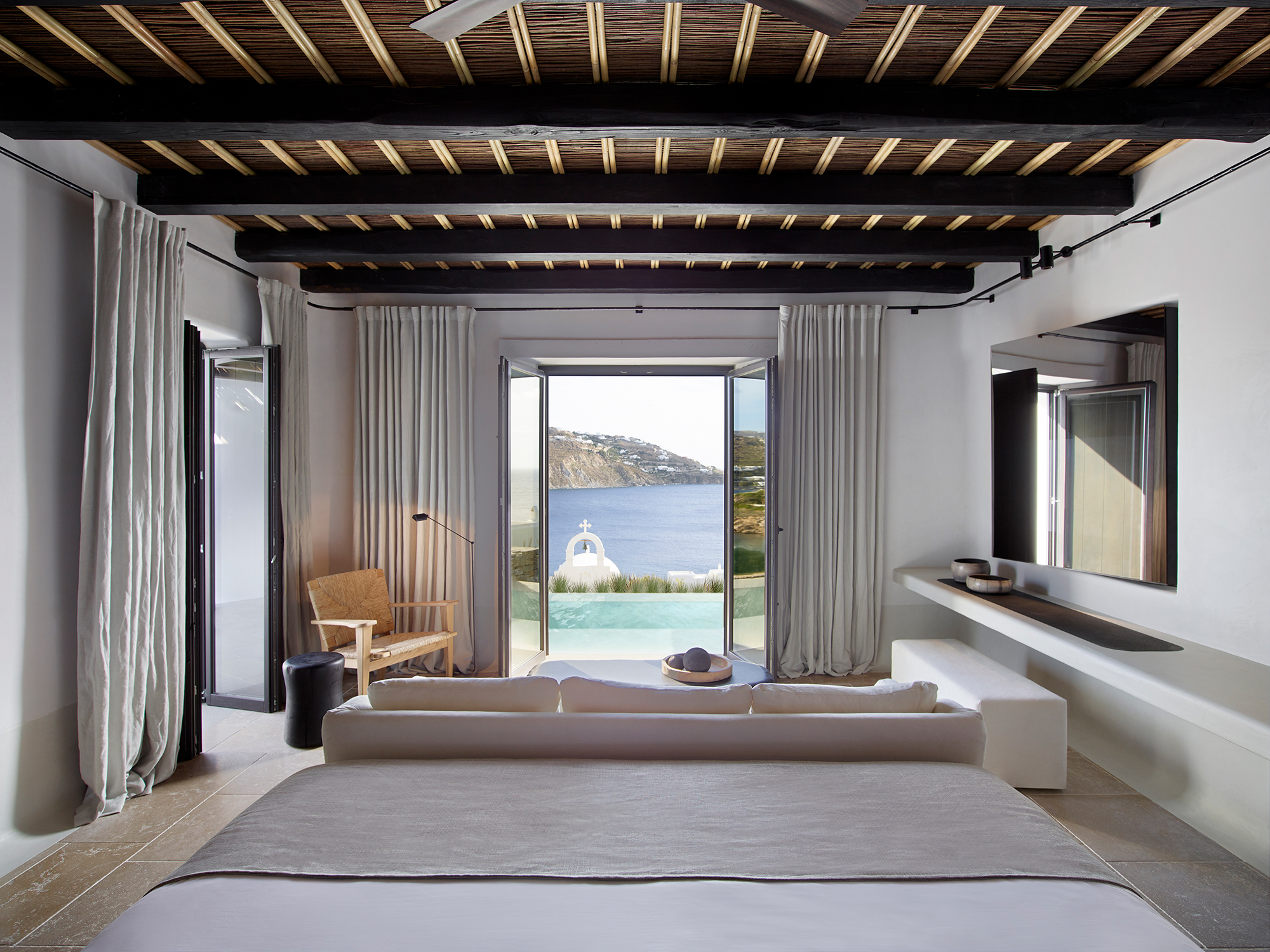 Kalesma Mykonos hotel resort grécia quarto janela vista