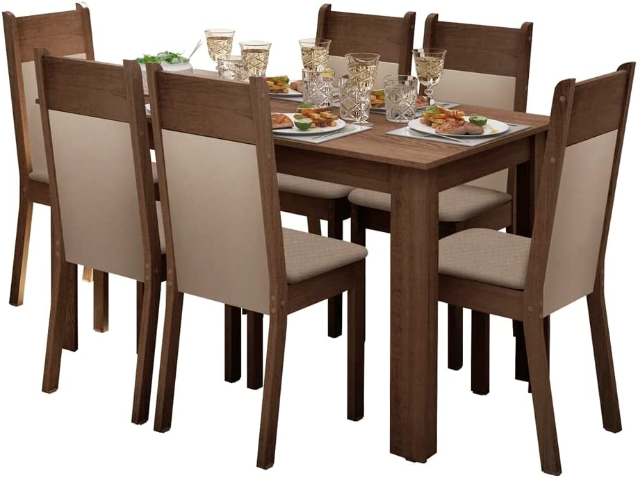 mesa de jantar; mesa seis cadeiras