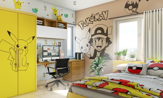 Decorando o quarto com Pokémons