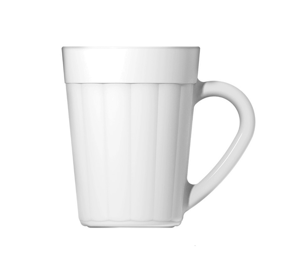 Caneca Americano Opaline, primeiro produto da linha Americano feito em vidro opalino