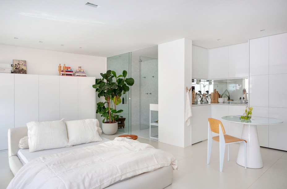 Apê de 40m² é transformado em loft minimalista