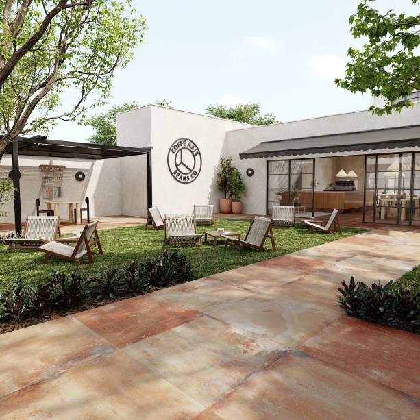 Terra di Siena (90 x 90 cm): os porcelanatos da Série Terra di Siena têm inspiração na artesanal “terracotta”, técnica ancestral que em italiano significa terra cozida. A cor característica foi preservada com todas as nuances e variações de desenho além do relevo espazolato que transfere naturalidade ao porcelanato. Terra di Siena (90 x 90 cm): os porcelanatos da Série Terra di Siena têm inspiração na artesanal “terracotta”, técnica ancestral que em italiano significa terra cozida. A cor característica foi preservada com todas as nuances e variações de desenho além do relevo espazolato que transfere naturalidade ao porcelanato.