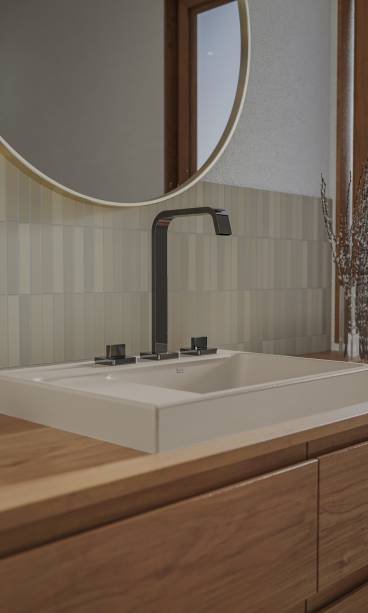 Virtus: inovadora e atemporal, a coleção Virtus, composta por torneiras e misturadores, expressa a suavidade das formas precisas para simplificar o dia a dia do usuário. Com traços retos e ângulos arredondados que imprimem um metal racional e sofisticado, foi produzida para unir, em um só produto, o design e a praticidade, tarefa alcançada por meio de seu acionamento slim, que além do manuseio descomplicado, proporciona mais com conforto ao abrir e fechar. Virtus: inovadora e atemporal, a coleção Virtus, composta por torneiras e misturadores, expressa a suavidade das formas precisas para simplificar o dia a dia do usuário. Com traços retos e ângulos arredondados que imprimem um metal racional e sofisticado, foi produzida para unir, em um só produto, o design e a praticidade, tarefa alcançada por meio de seu acionamento slim, que além do manuseio descomplicado, proporciona mais com conforto ao abrir e fechar.