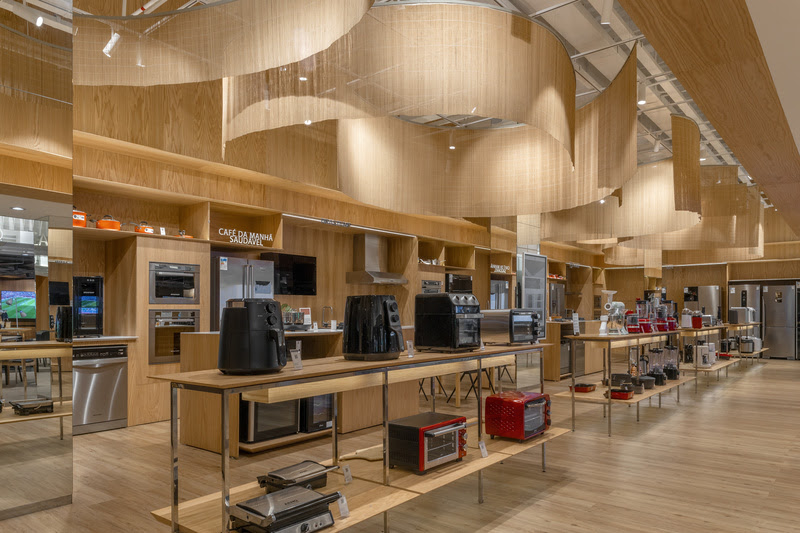 Flagship da Fast Shop Lifestyle do Shopping Ibirapuera tem assinatura de Kengo Kuma.