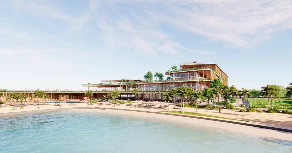 Retrofit de hotel cria praia artificial ao lado da Marginal Pinheiros