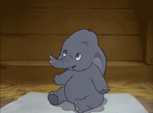 Gif do elefante Dumbo espirrando