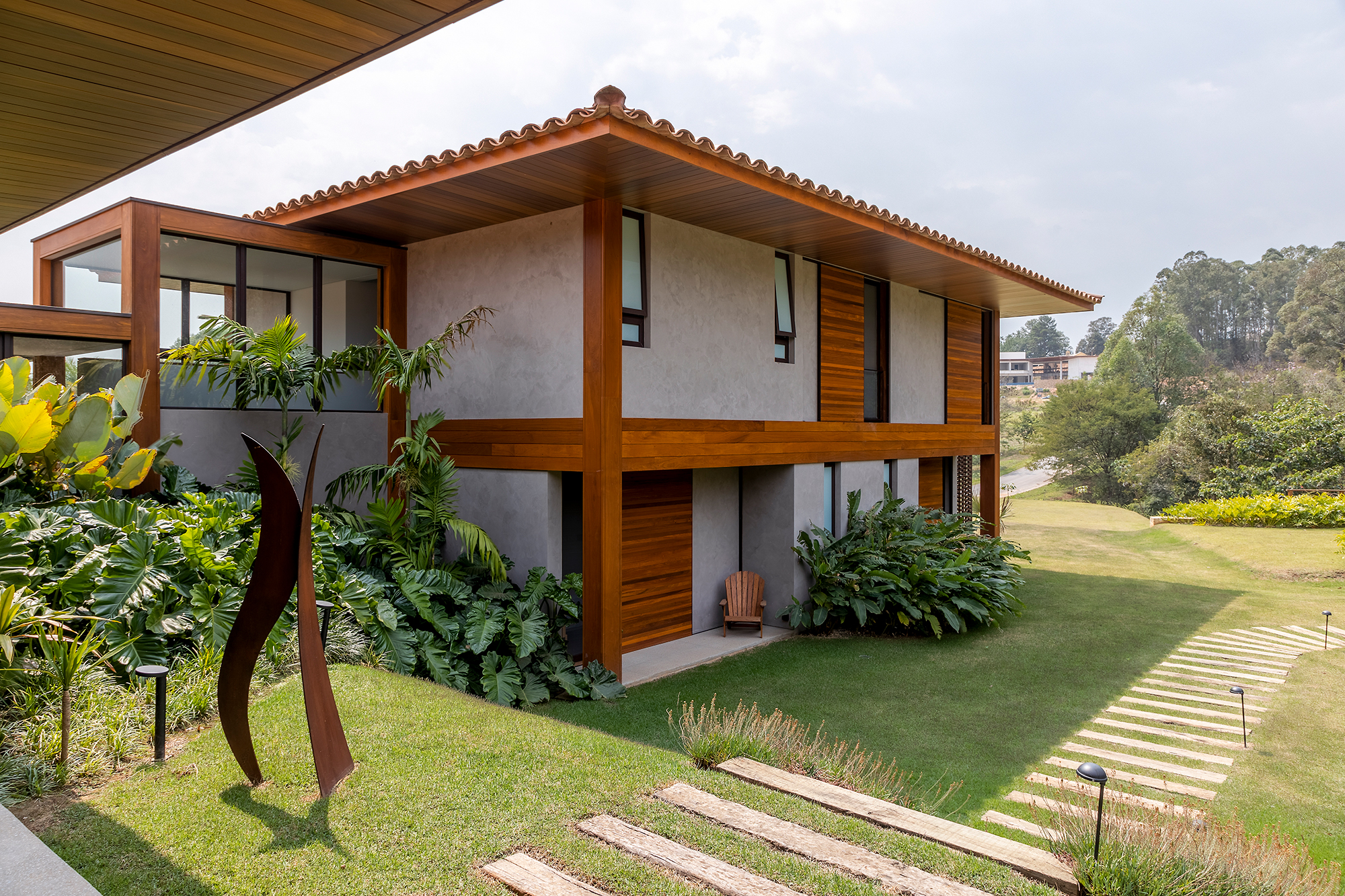 Casa campo vista natureza todos ambientes Gilda Meirelles Arquitetura jardim varanda paisagismo fachada