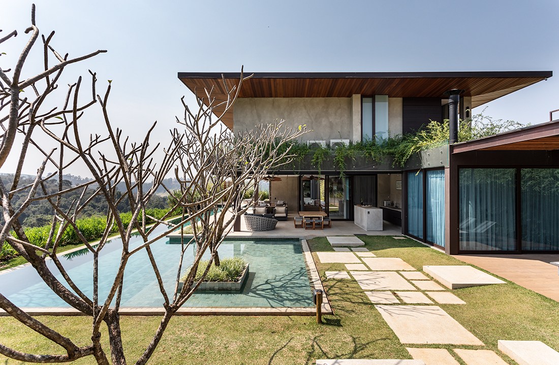 Terreno aclive mirantes natureza casa 850 m2 Gilda Meirelles Arquitetura campo decoração piscina jardim madeira paisagismo varanda