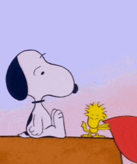 Gif de Snoopy dia dos Namorados.