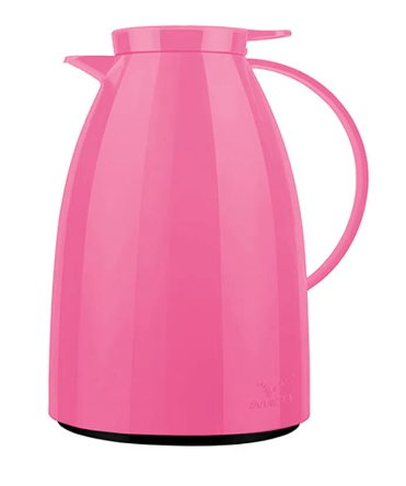 Bule Viena com Gatilho 1L Rosa Azaleia Invicta é um clássico. Com 1 litro é ideal para uso doméstico e institucional servindo café ou chá com estilo. Desenvolvido para melhor conservação dos líquidos quentes e frios, possui rolha dosadora, bico corta gota, além de ser um item indispensável, prático e resistente. Garantia de 3 meses e com conservação térmica de 5 horas para líquidos quentes e 10 horas para líquidos frios.