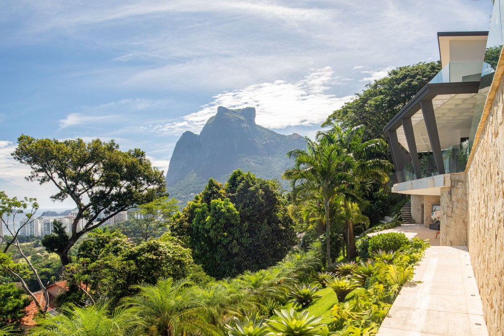 casa-modernista-900m-cozinha-integrada-moveis-design-murad-sarria-arquitetura-renata-zappellini-02 Área verde de casa.