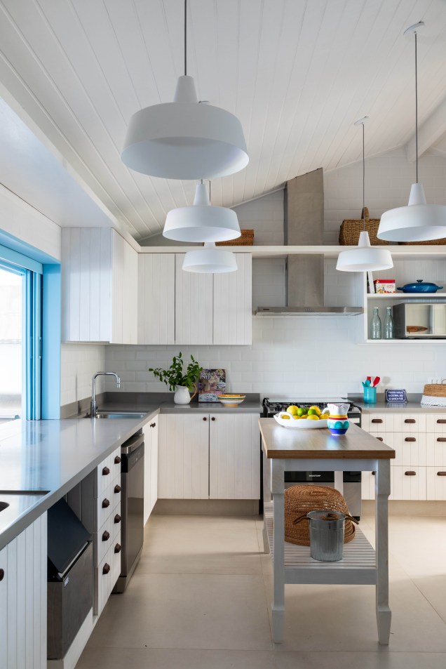 casa de praia inspiracao grega area gourmet 24m brise arquitetura 12 cozinha Vision Art NEWS