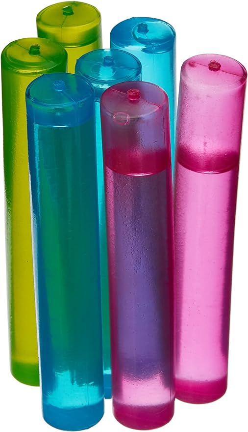 Tubinhos de gelo coloridos
