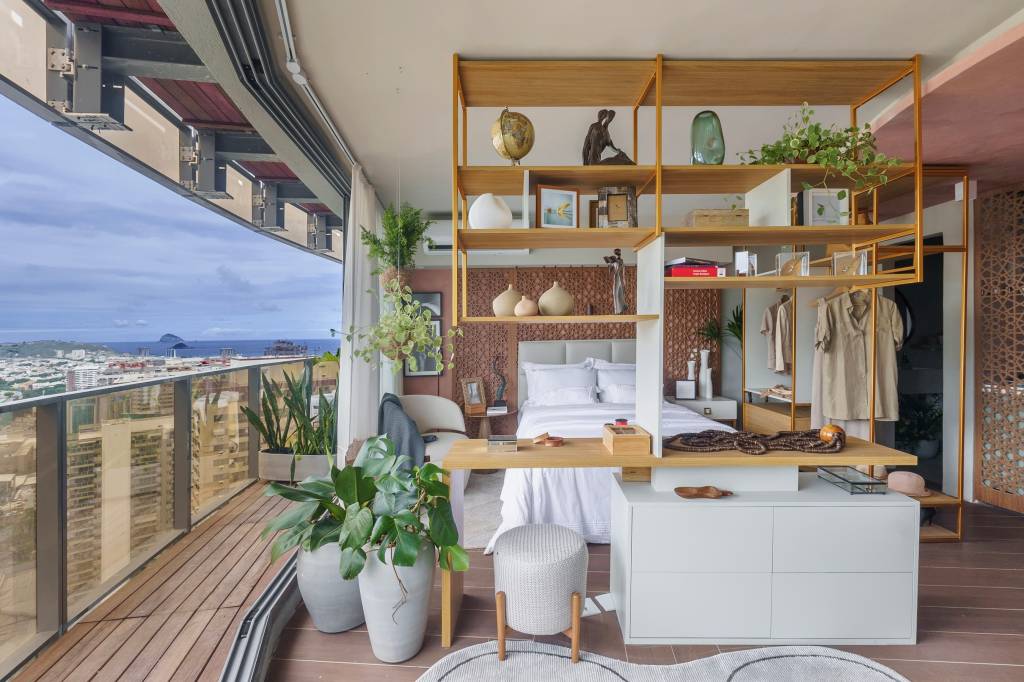 Este loft de 38 m² fica em um prédio circular projetado por Niemeyer