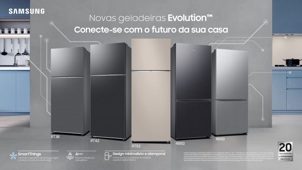Geladeiras Evolution, da Samsung
