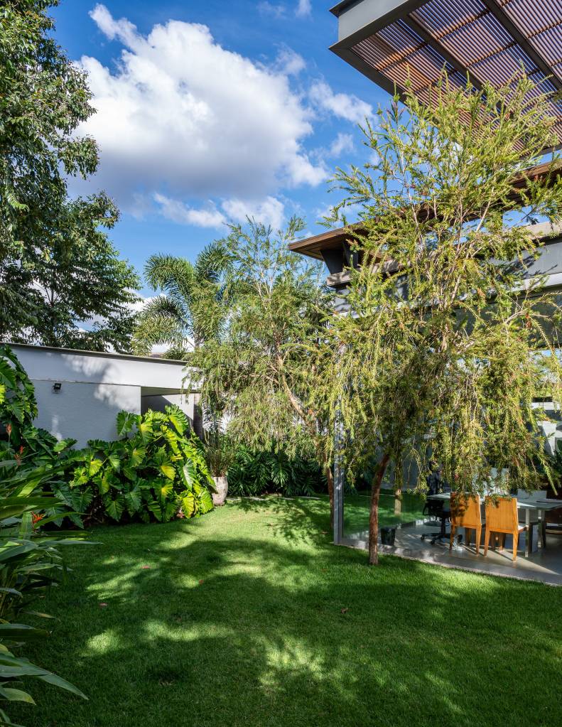 Casa ganha jardim com área para produção de verduras e 47 espécies de plantas. Projeto de paisagismo Flávia D’urso.