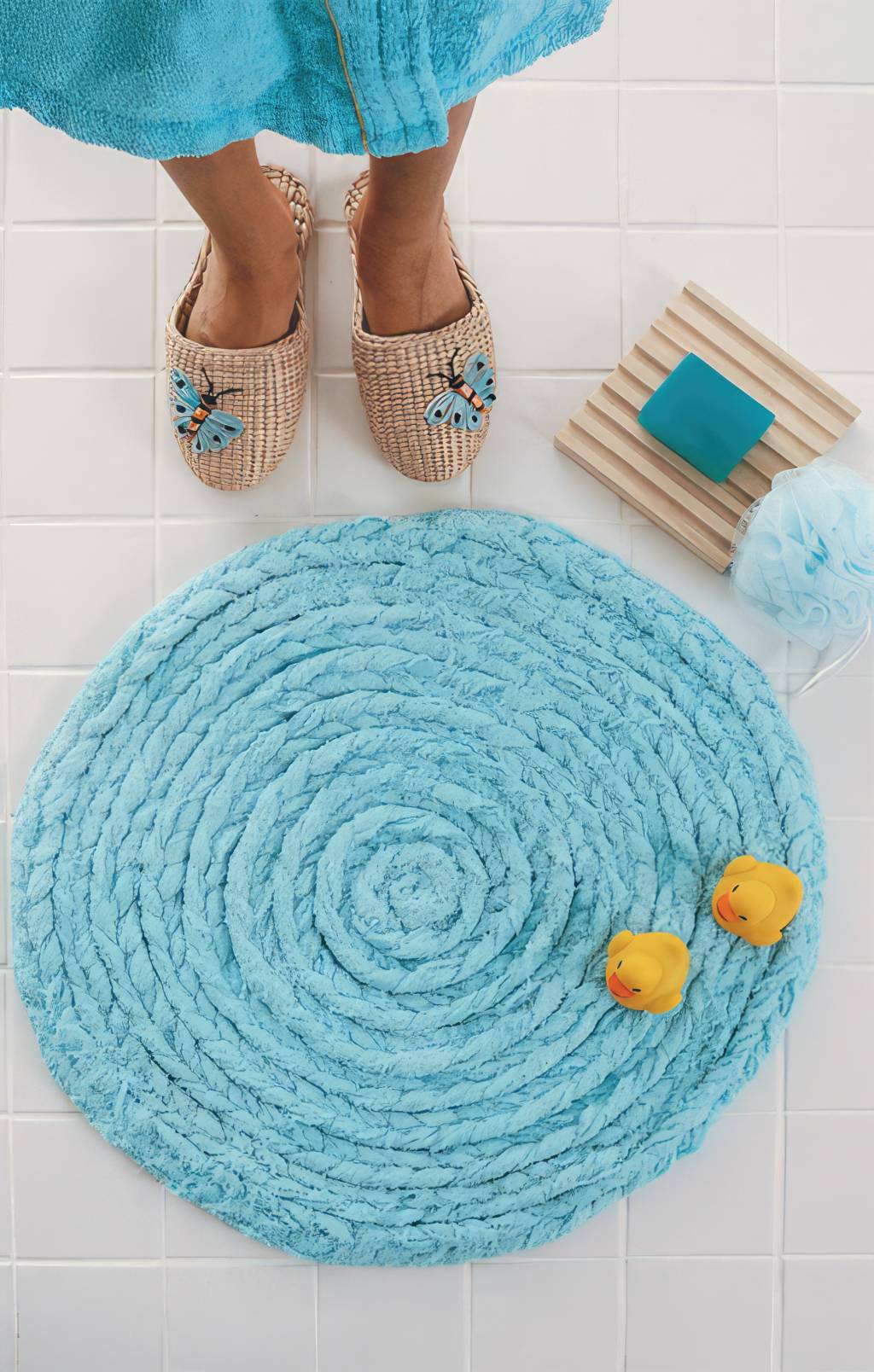 Tapete de Tranças DIY: traga um toque artesanal para o banheiro