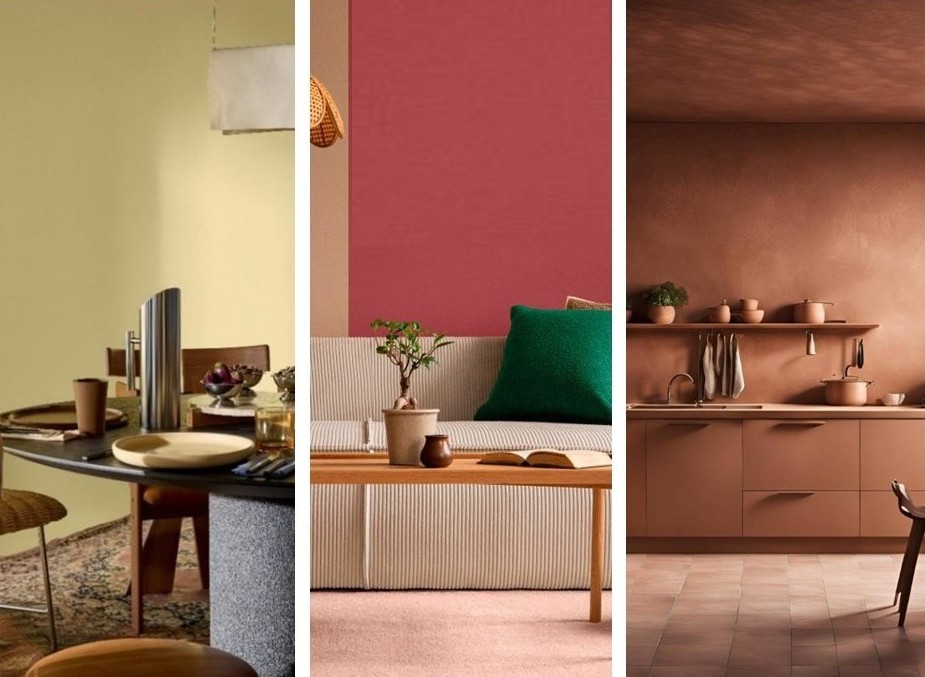 Cor do Ano 2025: tons terrosos, avermelhados e amarelados são tendência