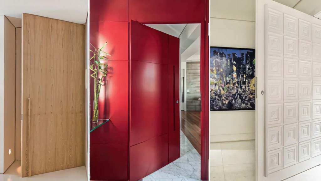 5 projetos com portas pivotantes