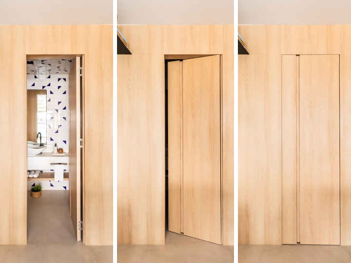 Portas mimetizadas em alta na decoração! Veja o que são, vantagens e materiais. Projeto de BMA Studio.