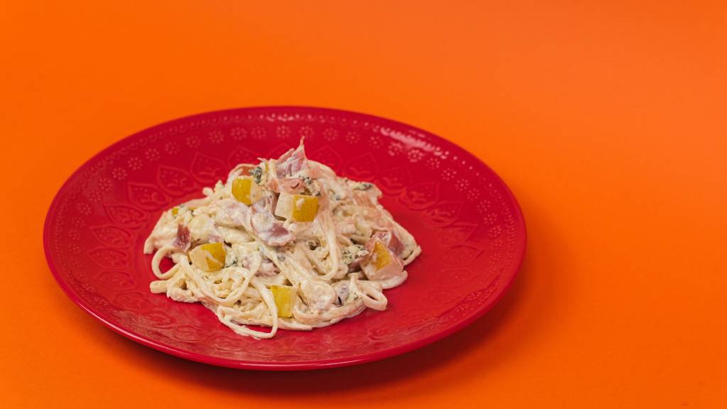 3 receitas de outono para celebrar a estação! Na foto, Macarrão com Pera e Gorgonzola.