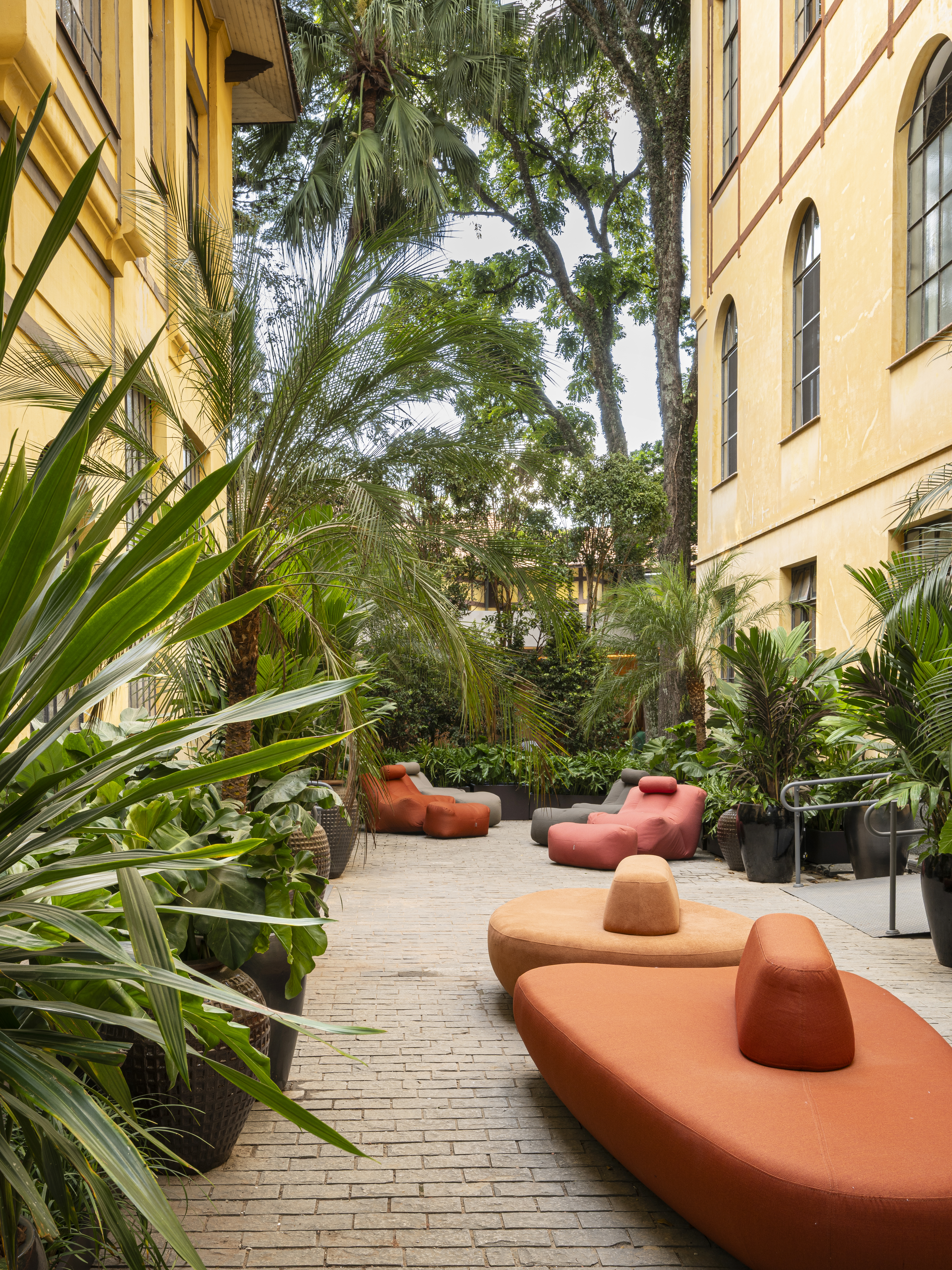 Jardim sem flores da CASACOR SP aposta em espécies com folhagens marcantes. Projeto de Catê Poli e João Jadão.