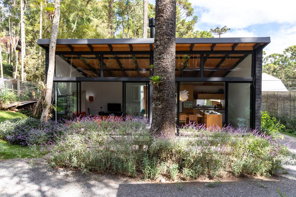 Linda casa de campo fica em meio às araucárias de Campos do Jordão