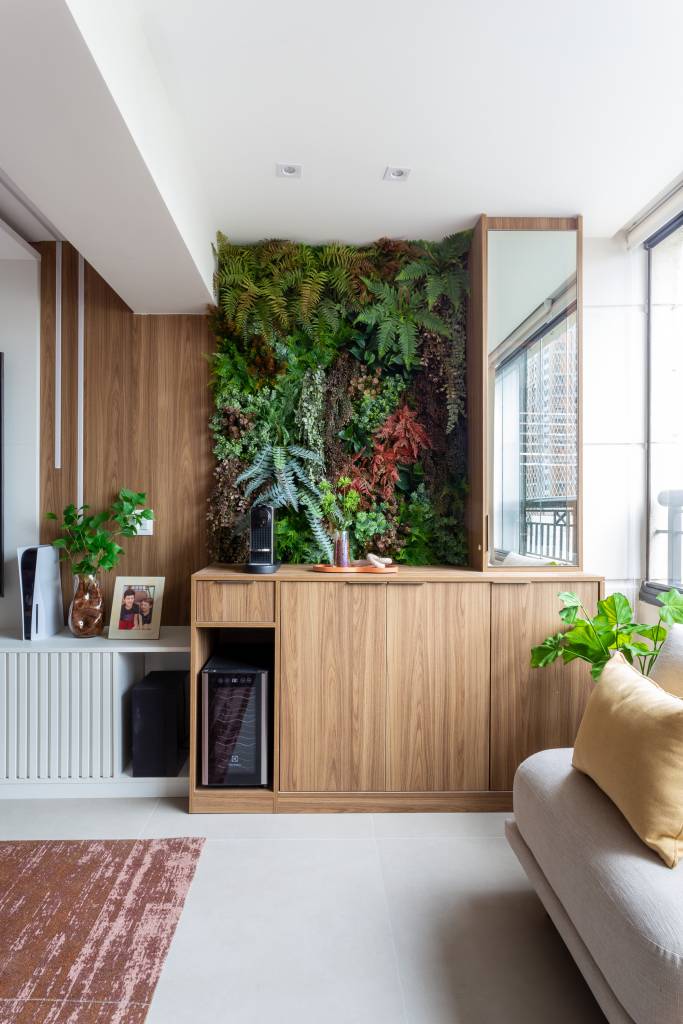 Pôr do sol inspira paleta de cores deste apartamento. Projeto de RMV Interiores.