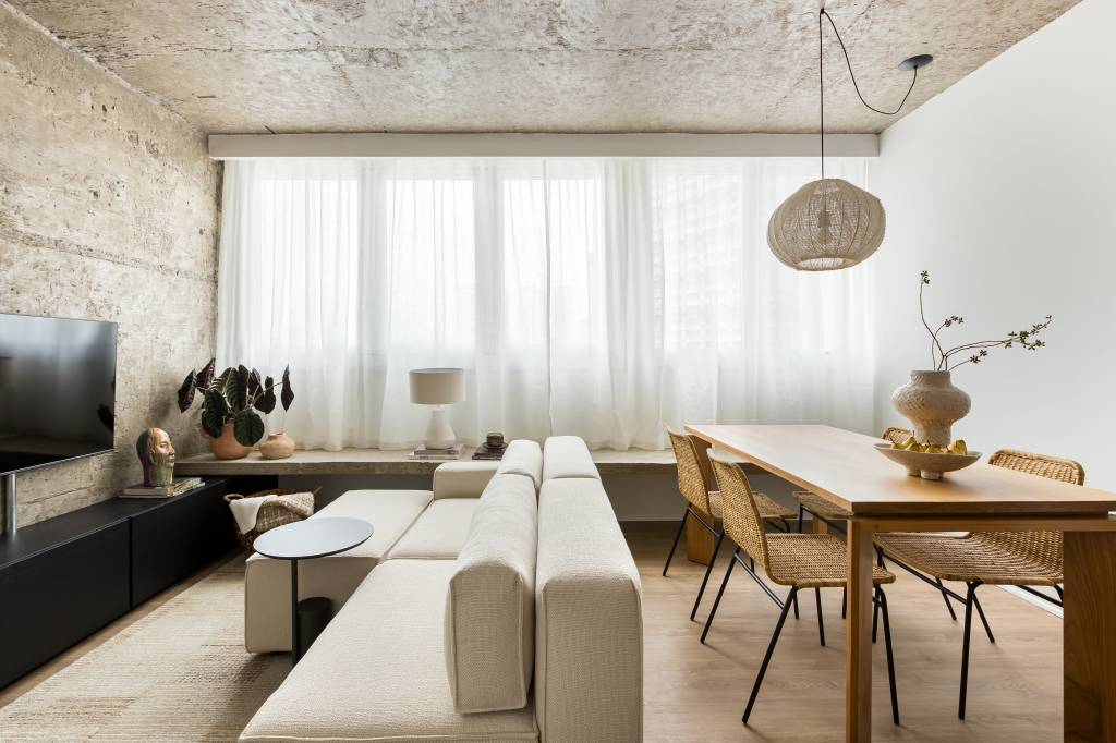 Espaço perfeito: design de um apartamento de 48 m² equilibra trabalho e lazer