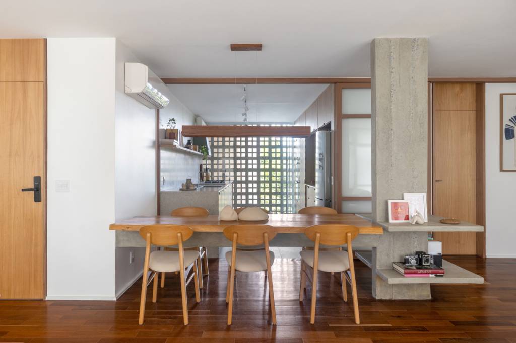 Apartamento destaca arquitetura modernista com pitada nipo-brasileira