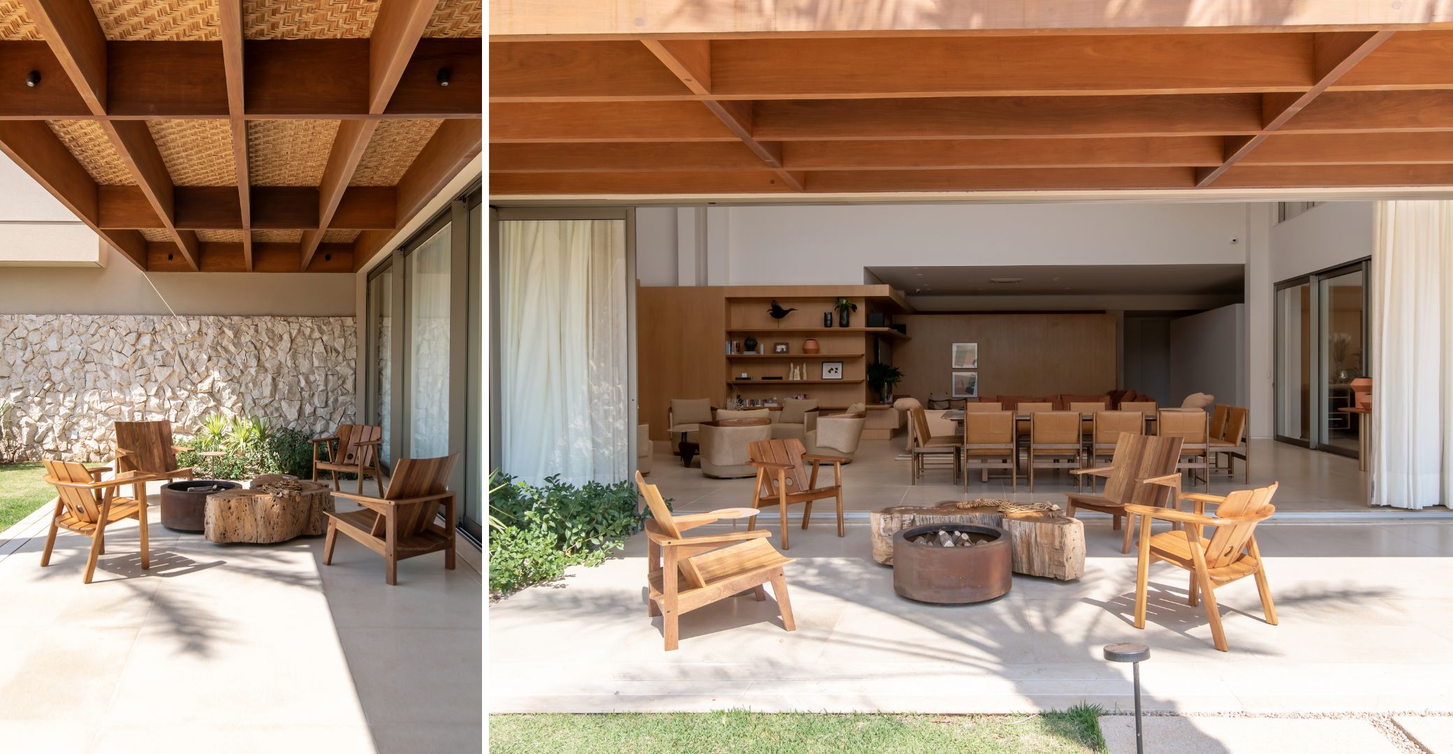 Mesas de centro no centro! Veja projetos modernos com mesas de todos os tipos:. Projeto de Paiva e Passarini Arquitetura e Design.